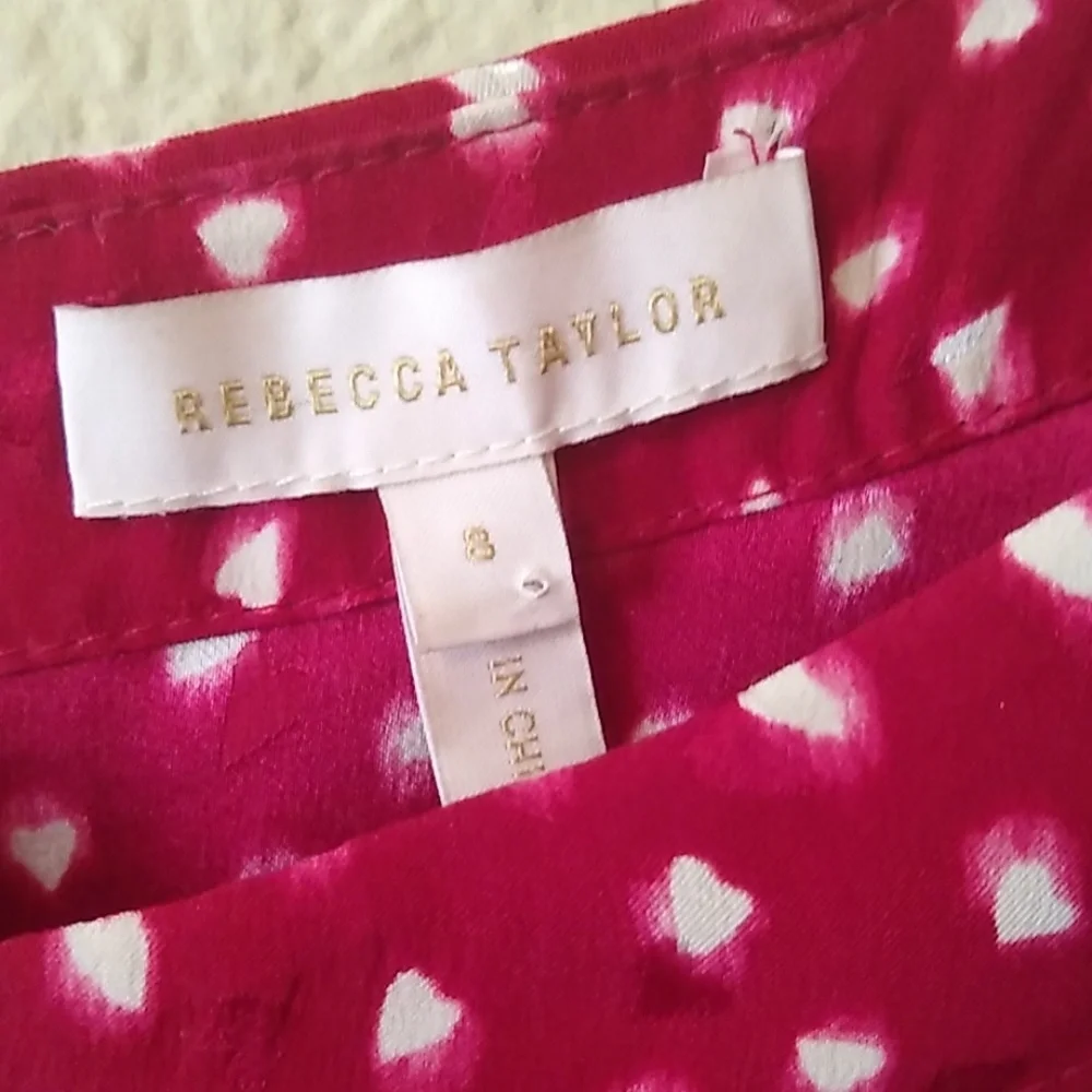 Rebecca Taylor Red Floral Eyelet Top - Picture 5 of 9